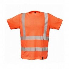 Gerai matomi MESH marškinėliai (100% perdirbtas audinys) Oranžinė