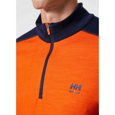 Apatiniai marškinėliai HELLY HANSEN Lifa Merino Half Zip, oranžiniai 4