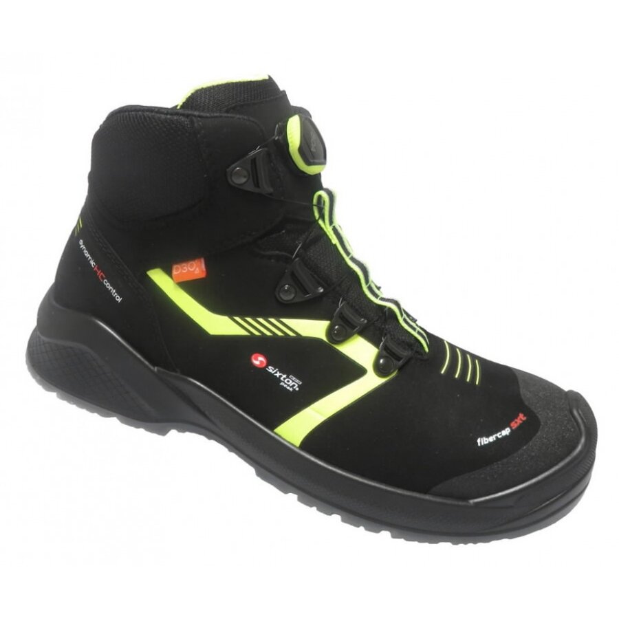 Apsauginiai batai Sixton Peak Scatto BOA Resolute, juoda/geltona S3 ESD 1 Apsauginiai batai Sixton Peak Scatto BOA Resolute, juoda/geltona S3 ESD 1