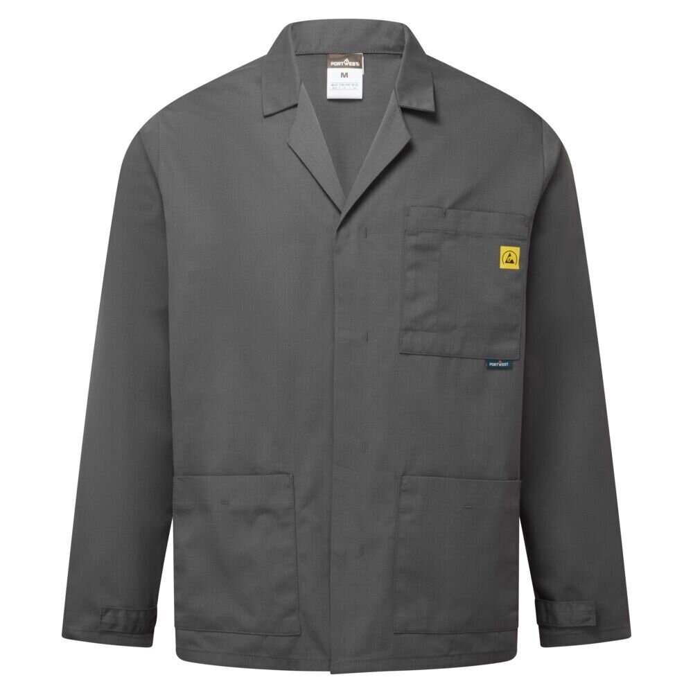 Antistatinis ESD PORTWEST AS18 laboratorinis chalatas 16