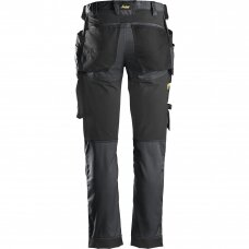 Darbinės kelnės iš tampraus audinio, su kabančiomis kišenėmis SNICKERS WORKWEAR AllroundWork, pilka