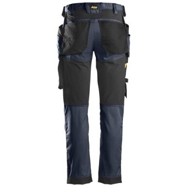 Darbinės kelnės iš tampraus audinio, su kabančiomis kišenėmis SNICKERS WORKWEAR 6241 AllroundWork, tamsiai mėlynos
