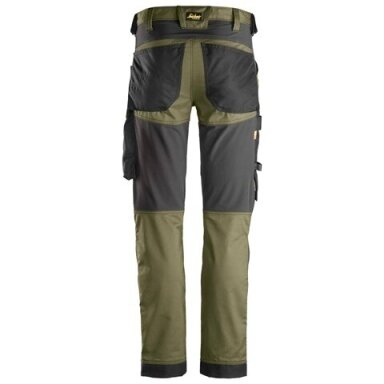 Darbinės SNICKERS WORKWEAR AllroundWork 6341 kelnės iš tampraus audinio, khaki