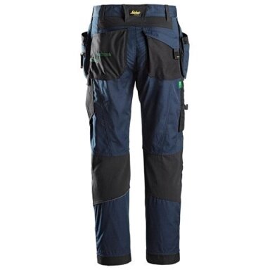 Darbinės SNICKERS WORKWEAR FlexiWork 6902 kelnės su kabančiomis kišenėmis, tamsiai mėlynos