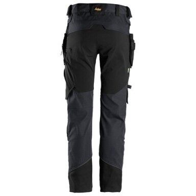 Darbo SNICKERS WORKWEAR FlexiWork 6972 kelnės 3.0, su nuimamomis kabančiomis kišenėmis, tamsiai pilkos