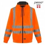 Darbo džemperis PESSO FL03 su kapišonu ir atšvaitinėmis juostomis, oranžinis