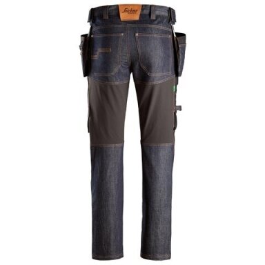 Džinsinės SNICKERS WORKWEAR FlexiWork 6955 darbo kelnės su kabančiomis kišenėmis