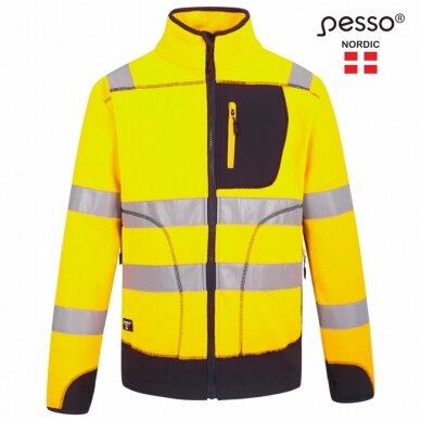 Džemperis Fleece Pesso FL02G geltonas/mėlynas Džemperis Fleece Pesso FL02G geltonas/mėlynas