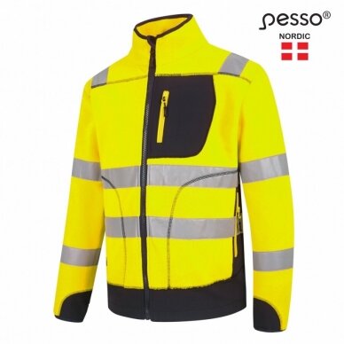 Džemperis Fleece Pesso FL02G geltonas/mėlynas 2 Džemperis Fleece Pesso FL02G geltonas/mėlynas 2