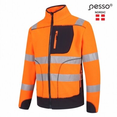 Džemperis Pesso FL02OR Fleece oranžinis, mėlynas 1