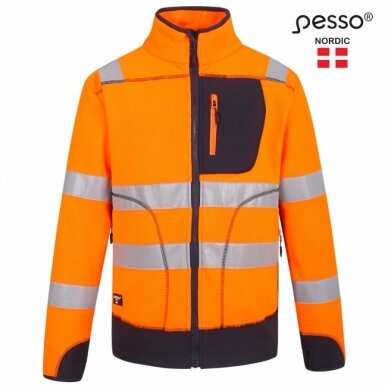 Džemperis Pesso FL02OR Fleece oranžinis, mėlynas 4