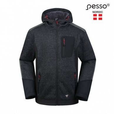 Pašiltintas Pesso OREGON džemperis, pilkas/juodas
