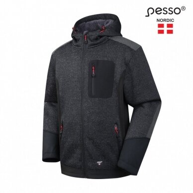 Pašiltintas Pesso OREGON džemperis, pilkas/juodas 1