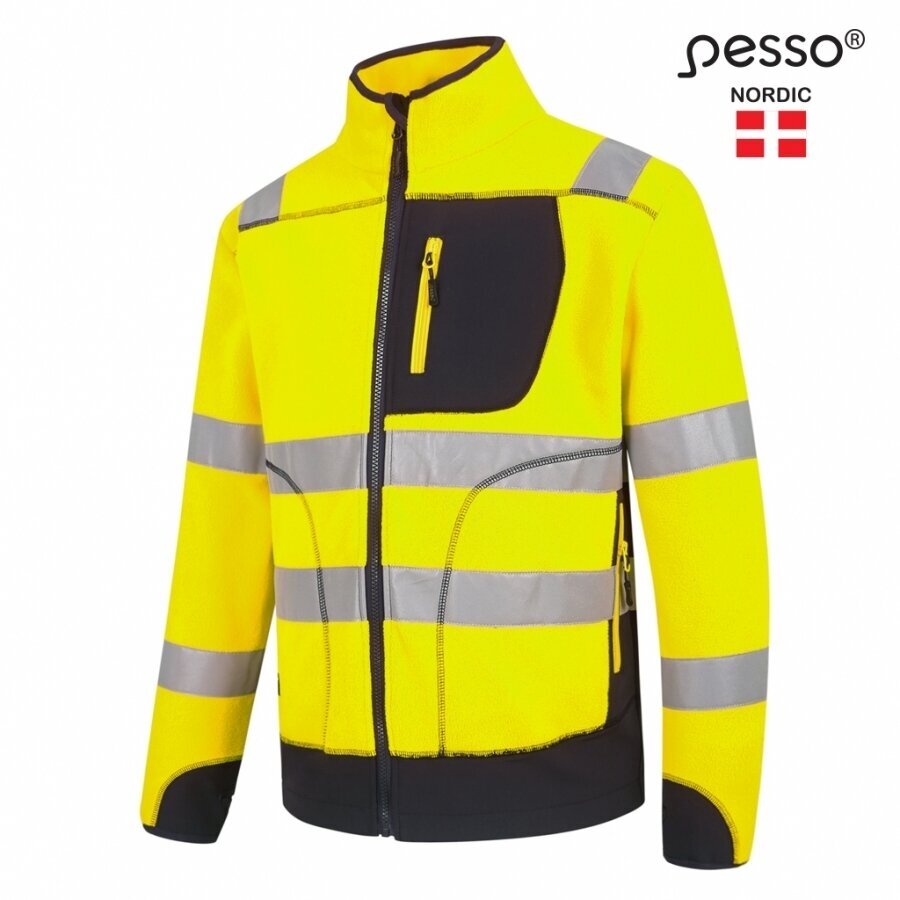 Džemperis Fleece Pesso FL02G geltonas/mėlynas 2 Džemperis Fleece Pesso FL02G geltonas/mėlynas 2