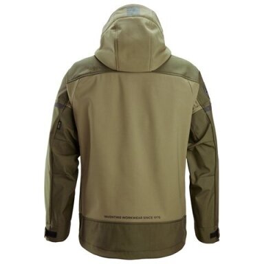 Elastinga SNICKERS WORKWEAR 1226 softshell striukė su gobtuvu, khaki