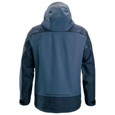 Elastinga SNICKERS WORKWEAR 1226 softshell striukė su gobtuvu, mėlyna
