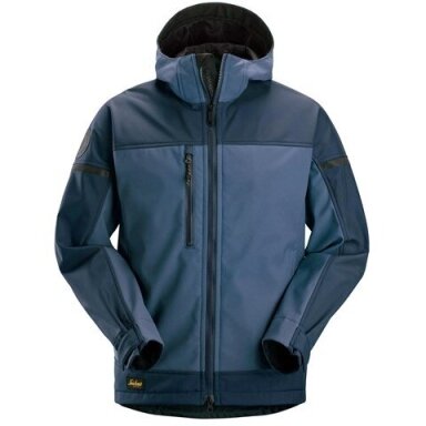 Elastinga SNICKERS WORKWEAR 1226 softshell striukė su gobtuvu, mėlyna