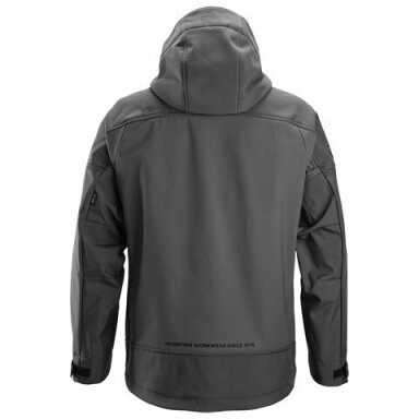 Elastinga SNICKERS WORKWEAR 1226 softshell striukė su gobtuvu, pilka