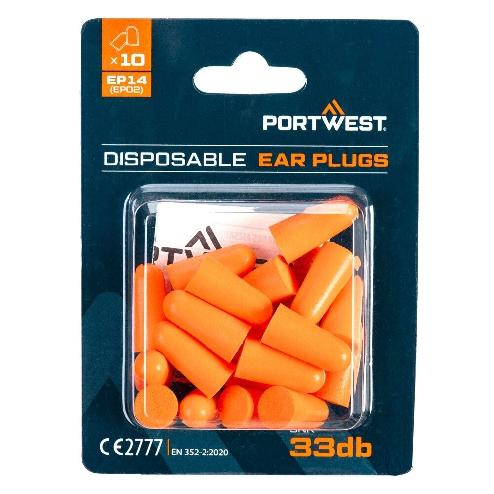 PU putos ausų kaištukai PORTWEST EP14 blisterinėje pakuotėje (10 porų) 2 PU putos ausų kaištukai PORTWEST EP14 blisterinėje pakuotėje (10 porų) 2