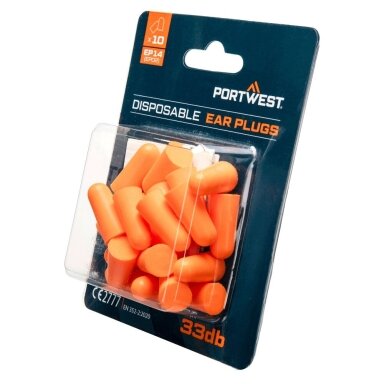 PU putos ausų kaištukai PORTWEST EP14 blisterinėje pakuotėje (10 porų)