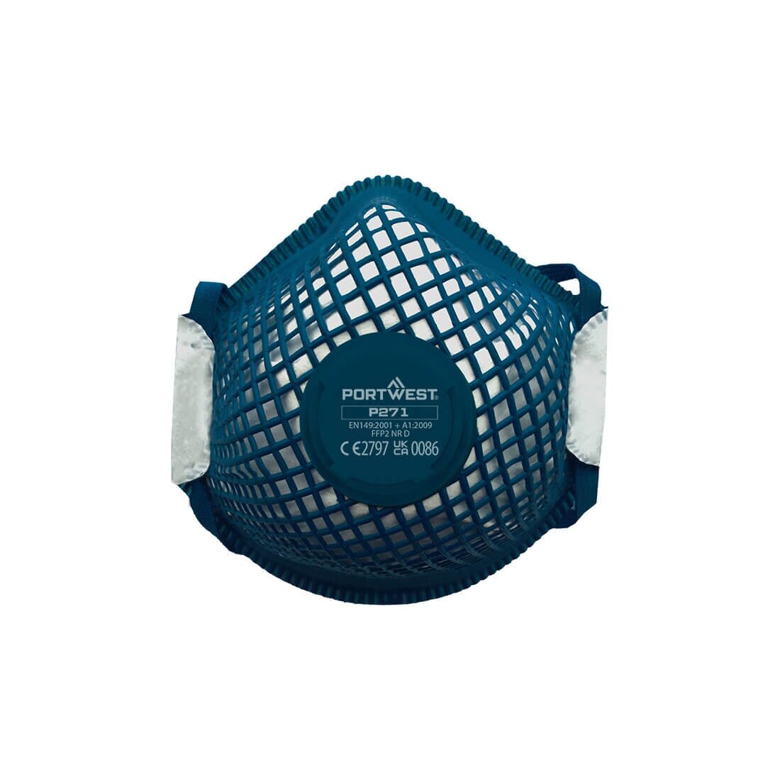 FFP2 Dolomite Portwest P271 respiratorius su vožtuvu, 10 vnt. 1 FFP2 Dolomite Portwest P271 respiratorius su vožtuvu, 10 vnt. 1
