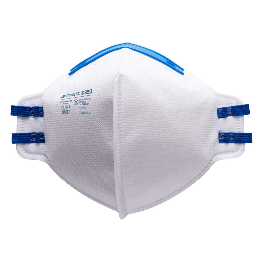 FFP2 sulankstomas respiratorius PORTWEST P250 nuo kietųjų dalelių 1 FFP2 sulankstomas respiratorius PORTWEST P250 nuo kietųjų dalelių 1