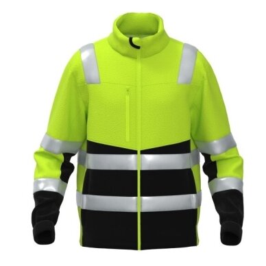 Flisinis FLEECE-FIT-C2-0402 džemperis su atšvaitinėmis juostomis Hi-vis detalėmis ir paaukštinta apykakle Flisinis FLEECE-FIT-C2-0402 džemperis su atšvaitinėmis juostomis Hi-vis detalėmis ir paaukštinta apykakle