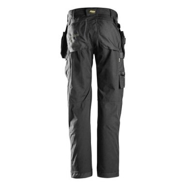 Grindų klojėjo SNICKERS WORKWEAR FlexiWork 6923 kelnės su kabančiomis kišenėmis, juodos