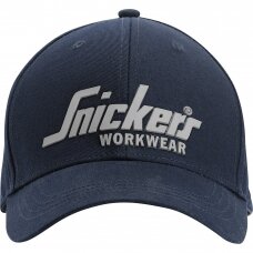 Kepuraitė su snapeliu su logotipu SNICKERS WORKWEAR, mėlyna