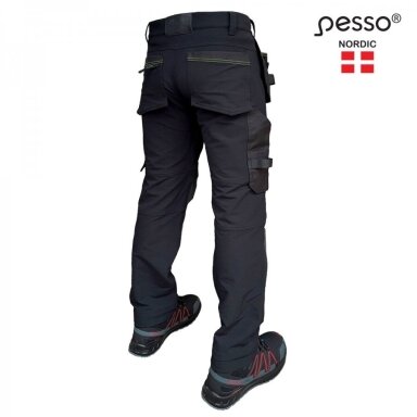 Kelnės Pesso Taurus Flex Pro 165B stretch, juodos