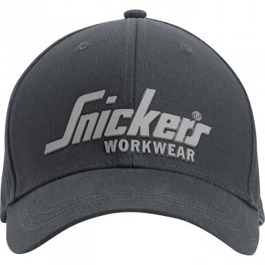 Kepuraitė su snapeliu su logotipu SNICKERS WORKWEAR 9041, pilka