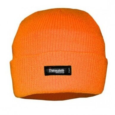 Kepurė 2316 su pašiltinimu, oranžinė