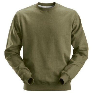 Klasikinis medvilninis SNICKERS WORKWEAR 2810 džemperis, khaki
