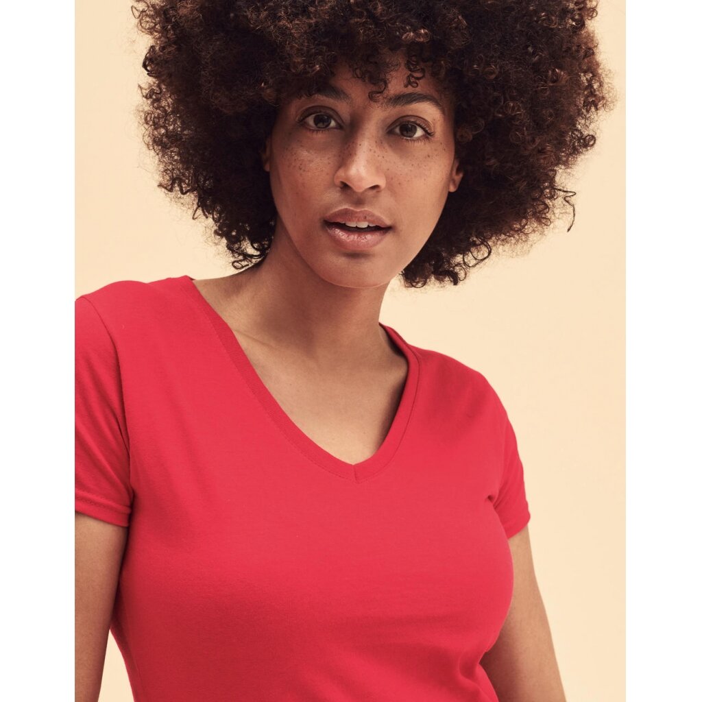 Moteriški marškinėliai Fruit of the Loom Valueweight V-Neck 129.01 2