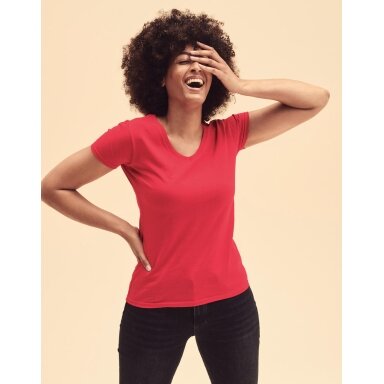 Moteriški marškinėliai Fruit of the Loom Valueweight V-Neck 129.01