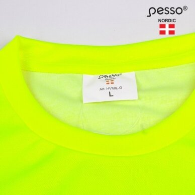 Marškinėliai PESSO HI-VIS HVMIL ilgomis rankovėmis, geltoni 7