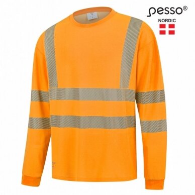Marškinėliai PESSO HVMIL Hi-VIS ilgomis rankovėmis,oranžiniai 2