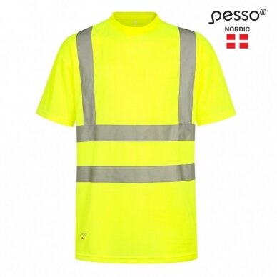Marškinėliai PESSO Hi-vis, geltoni