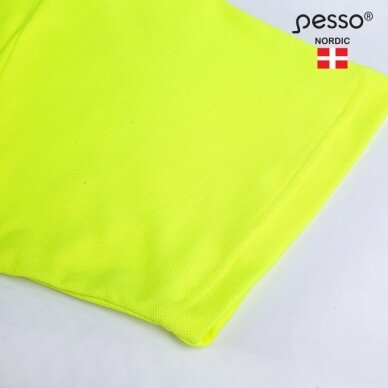 Marškinėliai nesiglamžantys PESSO HVMCOT Hi-vis, geltoni 5