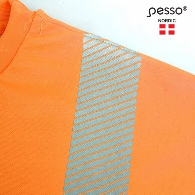 Marškinėliai nesiglamžantys PESSO HVMCOT Hi-vis, oranžiniai 8