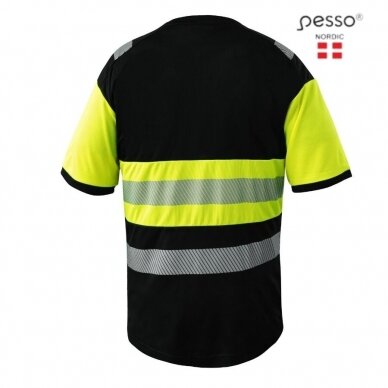 Marškinėliai PESSO HVM_Hi-vis,juoda - geltona 1