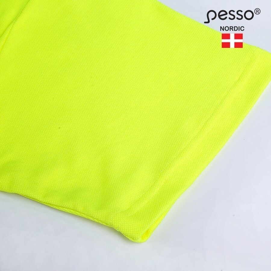 Marškinėliai nesiglamžantys PESSO HVMCOT Hi-vis, geltoni 5 Marškinėliai nesiglamžantys PESSO HVMCOT Hi-vis, geltoni 5