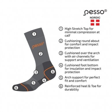 Medvilninės kojinės Pesso KOCOT , 3 poros 3