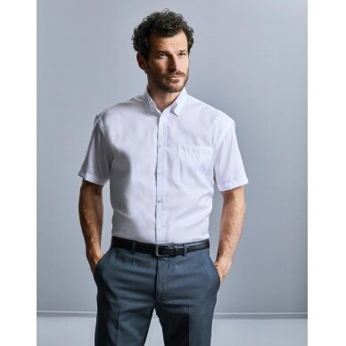 Vyriški medvilniniai nesiglamžantys Russell 0R957M0 marškiniai trumpomis rankovėmis 1