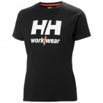Moteriški marškinėliai HELLY HANSEN Logo T-Shirt, juodi
