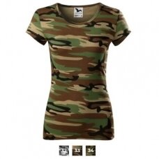 Moteriški Malfini C22 kamufliažiniai marškinėliai