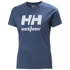 Moteriški marškinėliai HELLY HANSEN W Classic Logo T-Shirt, mėlyni