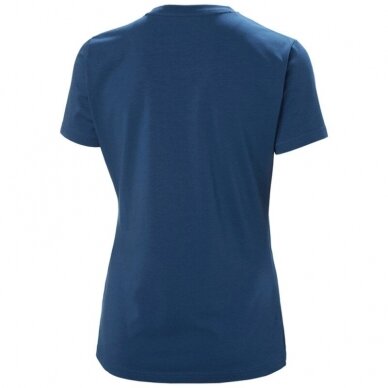 Moteriški marškinėliai HELLY HANSEN Logo T-Shirt, mėlyni 1 Moteriški marškinėliai HELLY HANSEN Logo T-Shirt, mėlyni 1