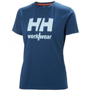 Moteriški marškinėliai HELLY HANSEN Logo T-Shirt, mėlyni Moteriški marškinėliai HELLY HANSEN Logo T-Shirt, mėlyni