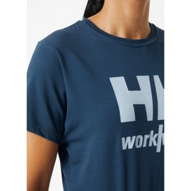 Moteriški marškinėliai HELLY HANSEN Logo T-Shirt, mėlyni 2 Moteriški marškinėliai HELLY HANSEN Logo T-Shirt, mėlyni 2